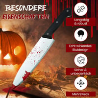 REDSTAR FANCY DRESS Halloween Véres Műkés 30 cm - Zombi Jelmez Kiegészítő Műanyag Tréfaeszköz - Horror Dekoráció Színházi Kellék Jelmezbálra 4