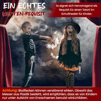 REDSTAR FANCY DRESS Halloween Véres Műkés 30 cm - Zombi Jelmez Kiegészítő Műanyag Tréfaeszköz - Horror Dekoráció Színházi Kellék Jelmezbálra 7
