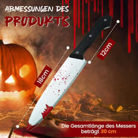 REDSTAR FANCY DRESS Halloween Véres Műkés 30 cm - Zombi Jelmez Kiegészítő Műanyag Tréfaeszköz - Horror Dekoráció Színházi Kellék Jelmezbálra 2