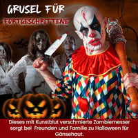 REDSTAR FANCY DRESS Halloween Véres Műkés 30 cm - Zombi Jelmez Kiegészítő Műanyag Tréfaeszköz - Horror Dekoráció Színházi Kellék Jelmezbálra 5