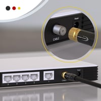 RedStar24 10 m SAT anténny kábel satelitný kábel 135 dB 2x F-konektor 1x 90° zahnutý pozlátený koaxiálny Class A+ Ultra HD 4K 3D UHD biely 6