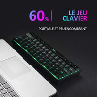RedThunder 60% AZERTY Gamer Billentyűzet Egér Szett RGB Háttérvilágítás 3