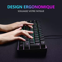 RedThunder 60% AZERTY Gamer Billentyűzet Egér Szett RGB Háttérvilágítás 5