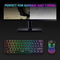 RedThunder 60% AZERTY Gamer Billentyűzet Egér Szett RGB Háttérvilágítás 2
