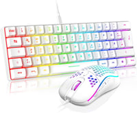 RedThunder 60% RGB gaming billentyűzet és egér szett, 62 billentyű, DE layout - fehér 1