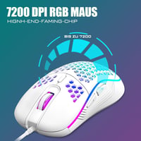 RedThunder 60% RGB gaming billentyűzet és egér szett, 62 billentyű, DE layout - fehér 4