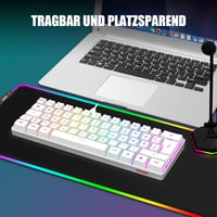 RedThunder 60% RGB gaming billentyűzet és egér szett, 62 billentyű, DE layout - fehér 8