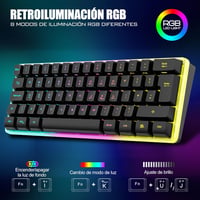 RedThunder 60% Wireless Mechanikus Gaming Billentyűzet RGB Háttérvilágítással 2