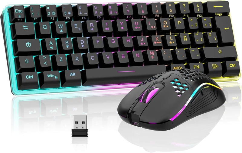 RedThunder 60% Wireless Mechanikus Gaming Billentyűzet RGB Háttérvilágítással