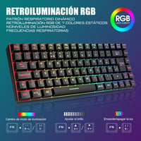 RedThunder 80% Wireless Mechanikus Gamer Billentyűzet Rainbow LED + 3200 DPI Egér Szett 2