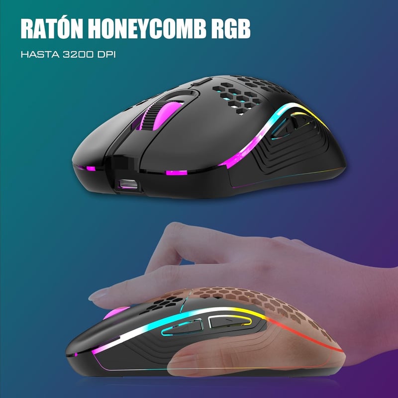 RedThunder 80% Wireless Mechanikus Gamer Billentyűzet Rainbow LED + 3200 DPI Egér Szett