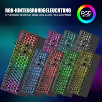 RedThunder K10 Gamer Billentyűzet és Egér Szett, RGB Háttérvilágítás, Fém Alaplap, Csuklótámasz, 7D Ergonomikus Egér, PC Játékosoknak 3