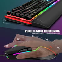 RedThunder K10 Gaming Billentyűzet és Egér Szett RGB Háttérvilágítás Ergonomikus 6