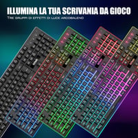 RedThunder K10 Vezeték Nélküli Gaming Billentyűzet és Egér Szett - LED Háttérvilágítás, 3800mAh Akkumulátor, Mechanikus Érzet, 3200 DPI Egér 2
