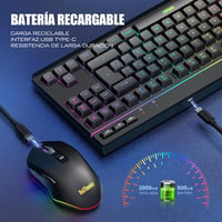RedThunder K20 TKL Wireless Gaming Billentyűzet RGB Háttérvilágítás Töltöttöhető 3