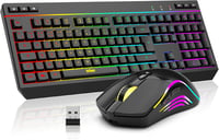 RedThunder K20 Vezeték nélküli billentyűzet és egér szett AZERTY RGB háttérvilágítás 4800 DPI 1