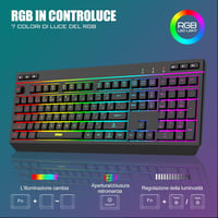 RedThunder K20 Wireless Billentyűzet és Egér Szett, RGB, 4800DPI, Gamer/Iroda 2