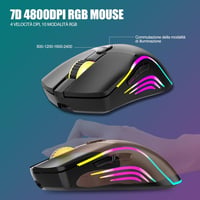 RedThunder K20 Wireless Billentyűzet és Egér Szett, RGB, 4800DPI, Gamer/Iroda 3