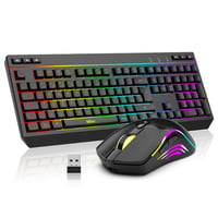 Bezdrôtová herná súprava klávesnice a myši RedThunder K20, 4800 DPI, RGB – čierna 1