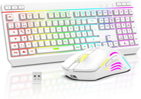 RedThunder K20 Wireless Gaming Billentyűzet és Egér Szett, QWERTZ DE, RGB Háttérvilágítás, 4800DPI 1