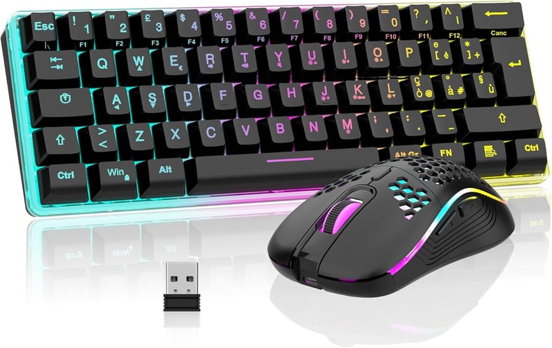 RedThunder K62 Wireless Gaming Billentyűzet és Egér Szett QWERTZ DE