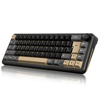 Bezdrôtová mechanická herná klávesnica RedThunder K65 65 % QWERTZ RGB – čierno-zlatá 1