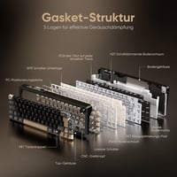 RedThunder K65 65% Wireless Mechanikus Gaming Billentyűzet QWERTZ RGB Retro 4