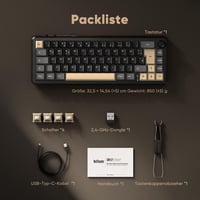 RedThunder K65 65% Wireless Mechanikus Gaming Billentyűzet QWERTZ RGB Retro 9