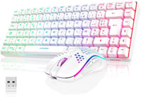 RedThunder K84 Combo USB Vezeték Nélküli Billentyűzet és Egér Szett - RGB Háttérvilágítás, 75% TKL Billentyűzet, Méhsejt Optikai Egér, Újrat 1