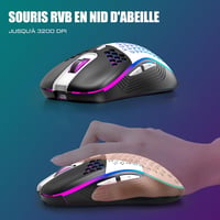 RedThunder K84 Combo Vezeték Nélküli Billentyűzet és Egér Szett - RGB Háttérvilágítás, TKL 75% Kompakt, Újratölthető, Méhsejt Optikai Egér 4