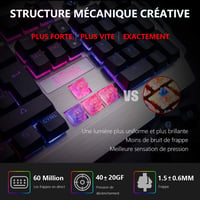 RedThunder K900 Félig Mechanikus Gamer Billentyűzet FR Kiosztás RGB Háttérvilágítás 2