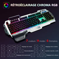 RedThunder K900 Félig Mechanikus Gamer Billentyűzet FR Kiosztás RGB Háttérvilágítás 3
