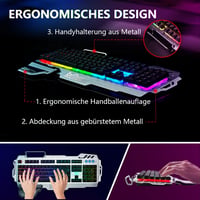 RedThunder K900 Gamer Billentyűzet RGB Világítással 4