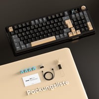 RedThunder K95 Vezeték Nélküli Mechanikus Gamer Billentyűzet 1,88" Kijelzővel, QWERTZ 96 Gombos, Gasket, 3 Csatlakozás, Hot-swap, RGB, 8000  9