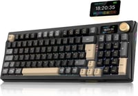 RedThunder K95 Vezeték Nélküli Mechanikus Gamer Billentyűzet 1,88" Kijelzővel, QWERTZ 96 Gombos, Gasket, 3 Csatlakozás, Hot-swap, RGB, 8000  1
