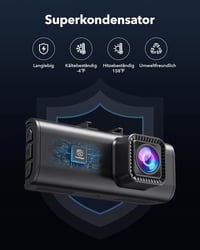REDTIGER F7NP-4K autós fedélzeti kamera elöl-hátul, 128GB kártya, Wi-Fi6, 4K felbontás 5