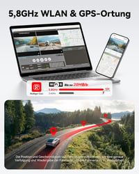 REDTIGER F7NP-4K autós fedélzeti kamera elöl-hátul, 128GB kártya, Wi-Fi6, 4K felbontás 7