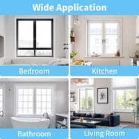 REDTRON Látásvédő Függöny Cipzárral 3 Darabos Csomag Fekete 150x180cm Ablakra Teraszra Balkonra 8