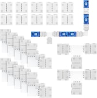 Set conectori bandă LED REDTRON, 22 buc, 4 pini, 10 mm, fără lipire, pentru RGB SMD 5050 3528, conectori în formă de L și T 2