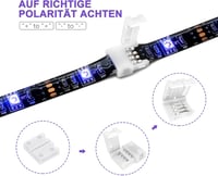 Set conectori bandă LED REDTRON, 22 buc, 4 pini, 10 mm, fără lipire, pentru RGB SMD 5050 3528, conectori în formă de L și T 3