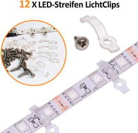 REDTRON LED szalag csatlakozó szett 10mm RGB 5050 sarok és rögzítő klipekkel 6