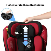 Reecle 360° Forgó i-Size Autósülés ISOFIX 0-36 kg Újszülött-12 év ECE R129 4