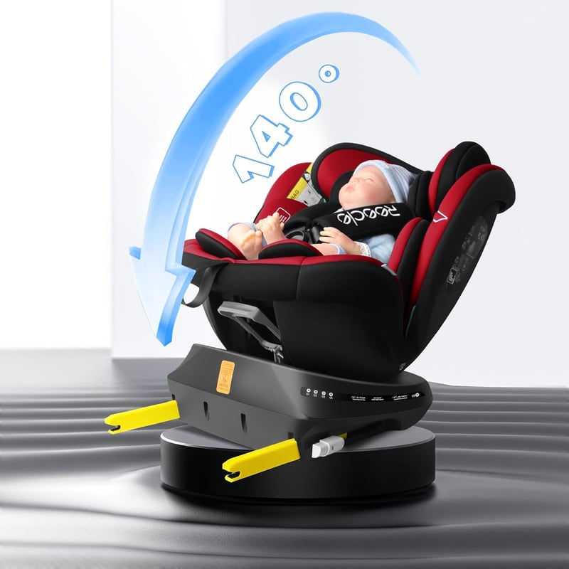 Reecle 360° Forgó i-Size Autósülés ISOFIX 0-36 kg Újszülött-12 év ECE R129
