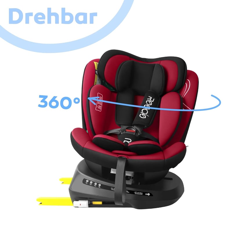 Reecle 360° Forgó i-Size Autósülés ISOFIX 0-36 kg Újszülött-12 év ECE R129