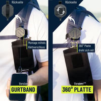REELOQ PRO Smartphone Biztonsági Hátizsák Telefontartó 360° Visszahúzható Kötéllel Fekete 9