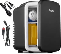 Reemix mini hűtőszekrény, hűtő-melegítő, 4 literes - fekete 1