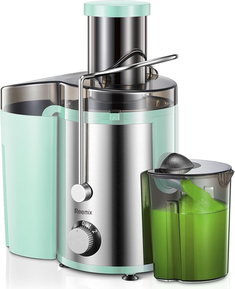 Reemix centrifugális gyümölcscentrifuga, 800 W, 2 fokozat - zöld