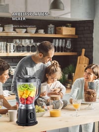 Mixér Reemix 500 W, 1,5 litra, 2 rýchlosti a pulzná funkcia, čepeľ z nehrdzavejúcej ocele, odnímateľné veko s odmerkou, vhodné do umývačky riadu, na prípravu smoothie 8