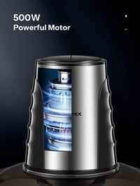 Elektrický sekáčik potravín Reemix s 2x3l misou, 500W motorom s medeným vinutím, 2 rýchlosťami a 4 čepeľami, na sekanie mäsa, cibule, zeleniny a ovocia 3