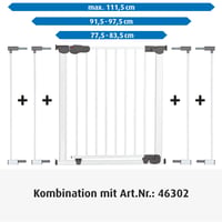 Predĺženie bezpečnostnej zábrany Reer 46901, 7 cm, biele, pre zábrany s upevnením pomocou tlaku 4